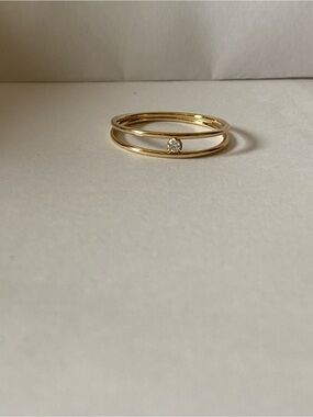 Mejuri Gold Double Stacker Ring